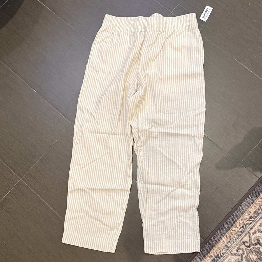 Old Navy Cream Textured Pants